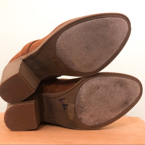 Indigo Rd. Brown Suede Heeled Booties - Picture 7 of 8
